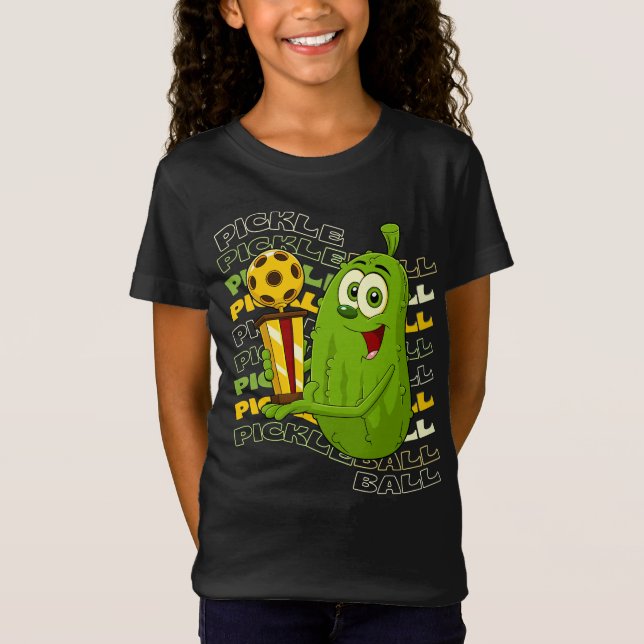 Pickle Power! Cute Pickleball Kids T-Shirt (Front)