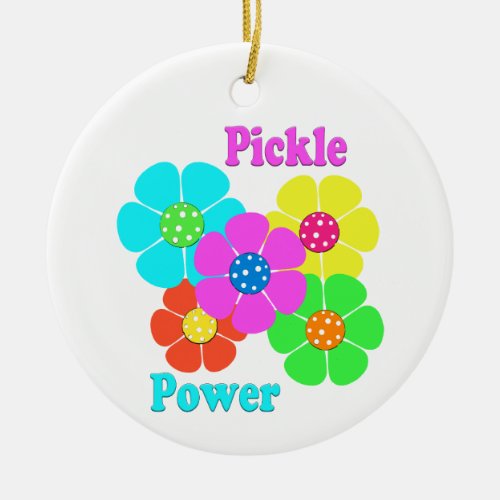 Pickle Power Pickleball  Ceramic Ornament