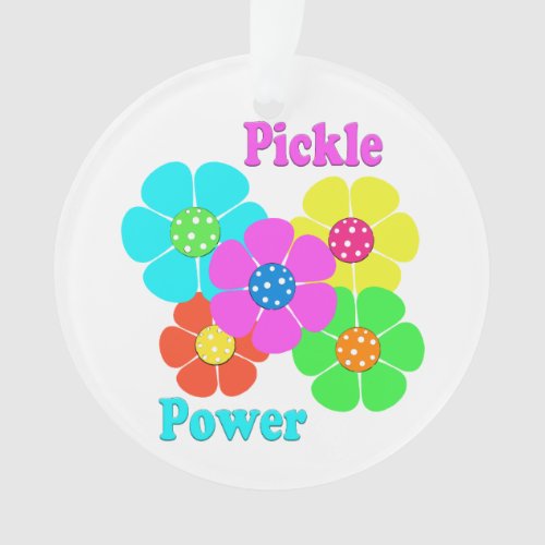 Pickle Power Pickleball Ornament
