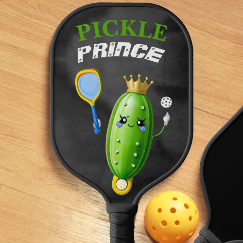 Pickle Prince Dill Name Monogram Green  Black Pickleball Paddle