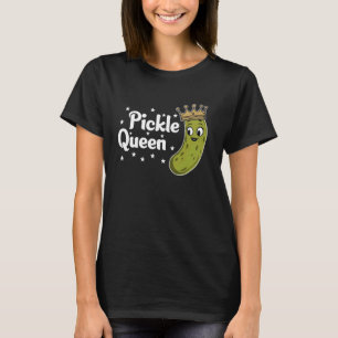 Pickle Queen Art For Women Girls Kids Cucumber Pic T-Shirt