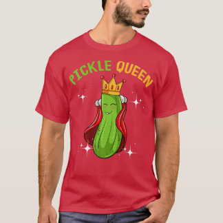 Pickle Queen  Funny Vegan Cucumber Vegetable  T-Shirt