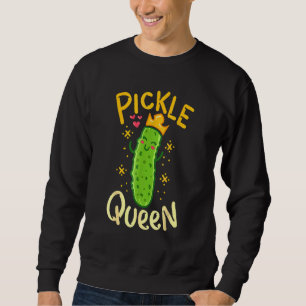 Pickle Queen Vegan Cucumber Vegetable Sweatshirt