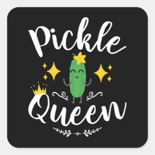 Pickle Queen Women Pickles Lover Square Sticker