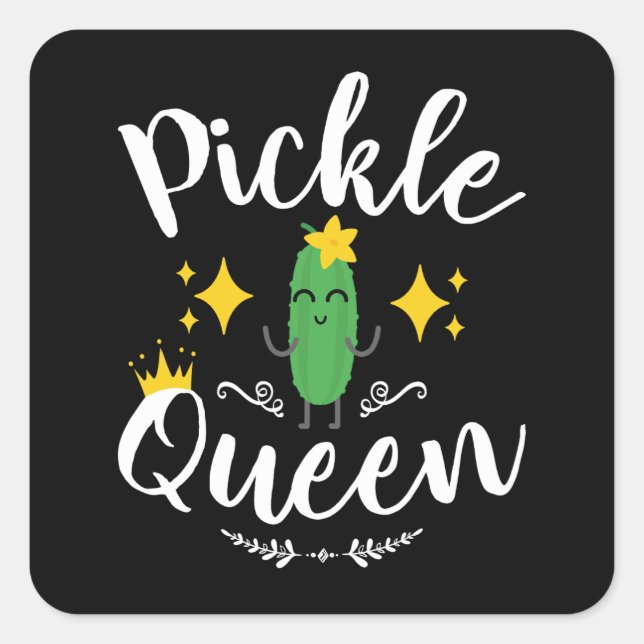 Pickle Queen Women Pickles Lover Square Sticker (Front)