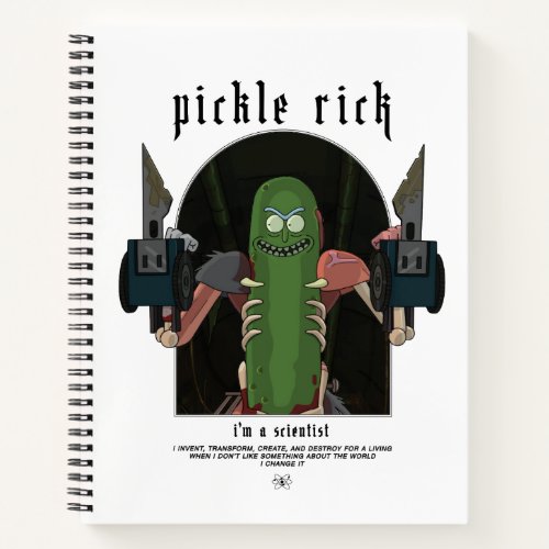 Pickle Rick _ Im A Scientist Quote Graphic Notebook