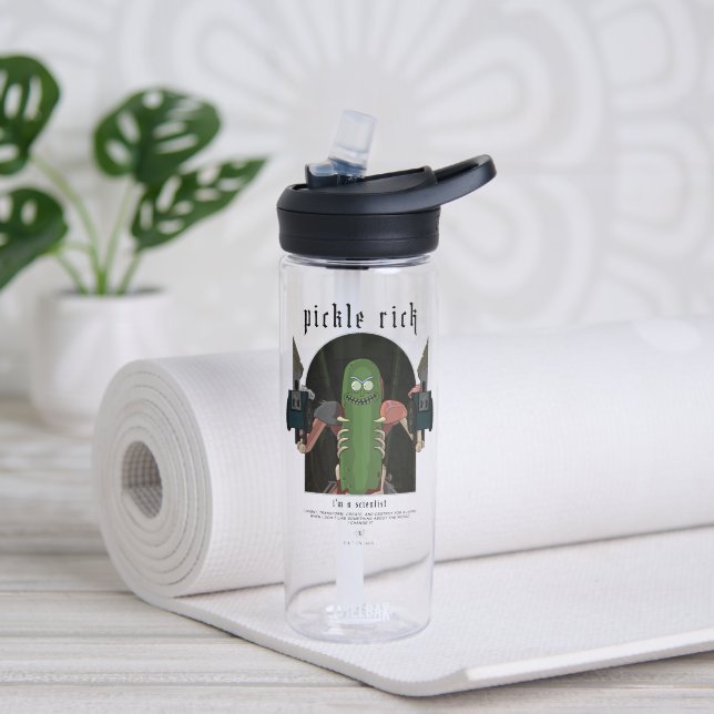 Pickle Rick - I'm A Scientist Quote Graphic Water Bottle (Yoga)