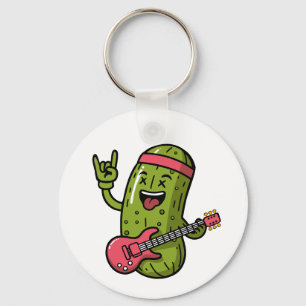 Pickle Rock Star Keychain