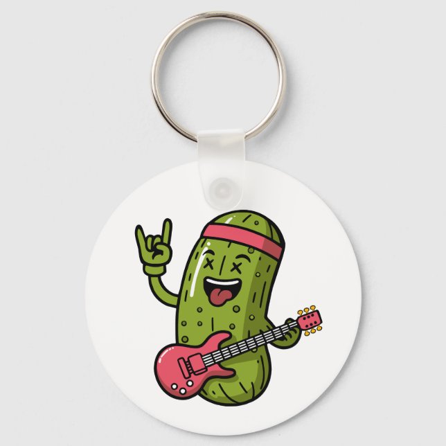 Pickle Rock Star Keychain (Front)