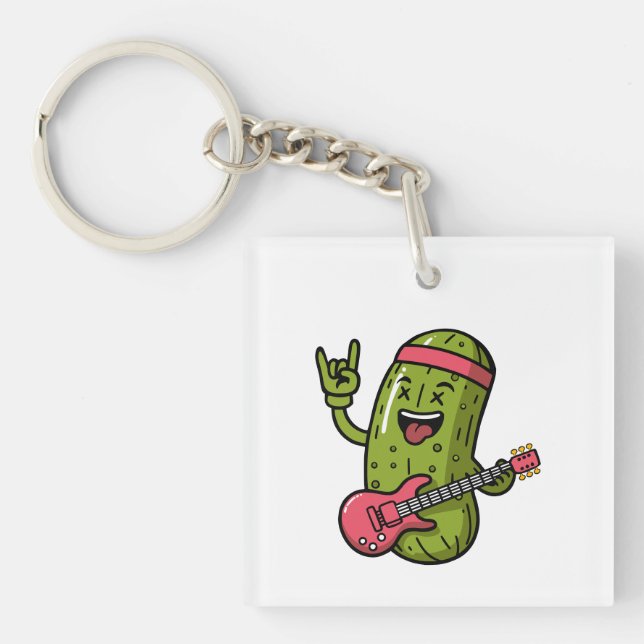 Pickle Rock Star Keychain (Front)