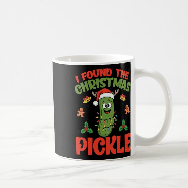 Pickle Santa Hat Xmas Lights - I Found The Christm Coffee Mug (Right)
