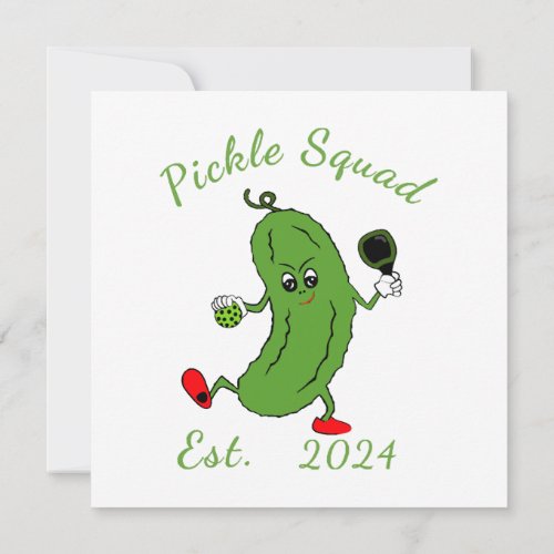 PICKLE Squad Pickleball Dill Pickle Invitation