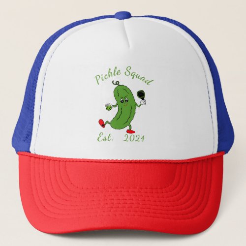PICKLE Squad Pickleball Dill Pickle Trucker Hat