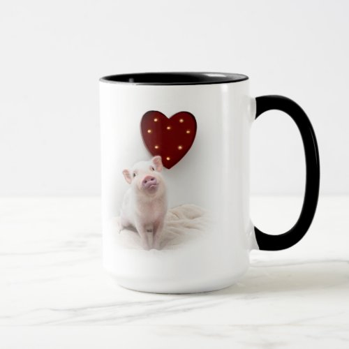 Pickle the Pig Heart Mug