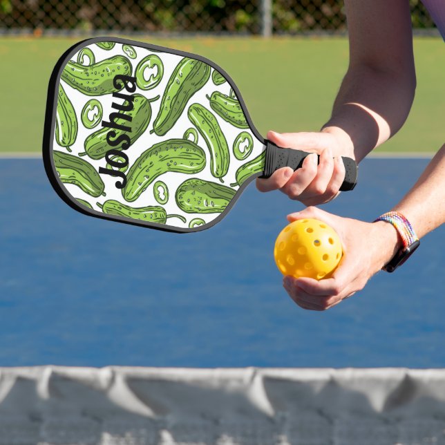 Pickle themed personalized Pickleball Paddle (Insitu)