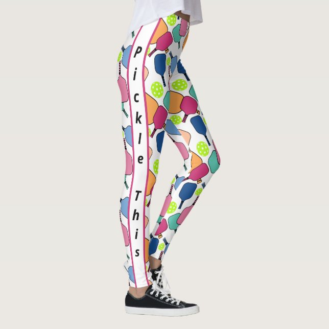 Pickle This Colorful Pickleball Leggings (Right)