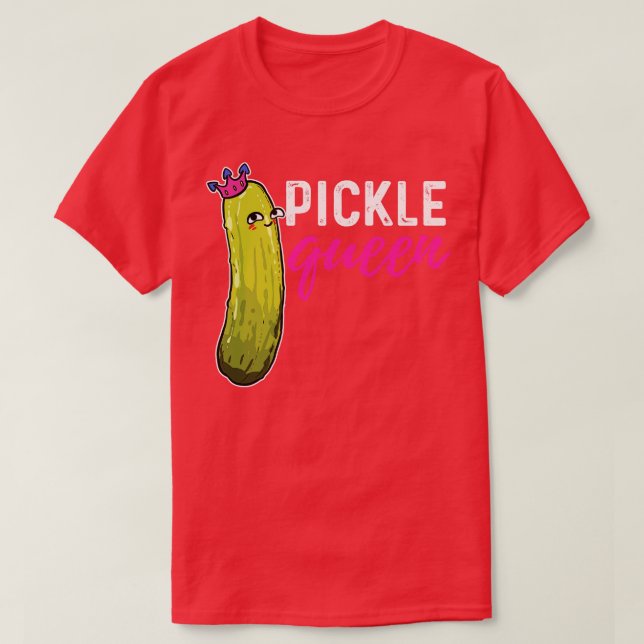 Pickle Vegan Vegetarian Cucumber Vegetable Crown T-Shirt (Design Front)