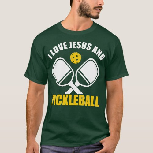 PicklebalI Love Jesus And Pickleball Quote Christi T_Shirt