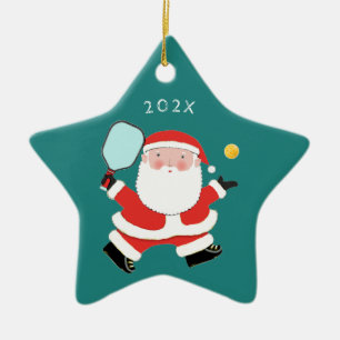 Pickleball 2026 Holiday Gift Ceramic Ornament
