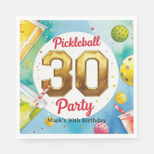 Pickleball 30th Birthday Party Napkins
