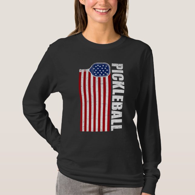 Pickleball 4th Of July Men Women Paddle Sport Pick T-Shirt (Front)