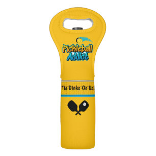 Pickleball Addict: The Dinks On Us! Wine Bag