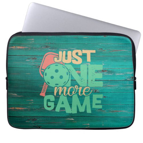 Pickleball Addiction Just One More Game Chuckles Laptop Sleeve
