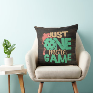 Pickleball Addiction: Just One More Game Chuckles Throw Pillow