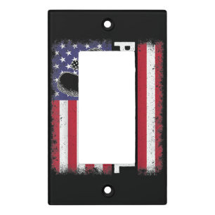 Pickleball American Flag Funny Pickleball Lover Vi Light Switch Cover