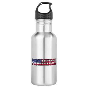 Pickleball American Flag Stainless Steel Water Bottle