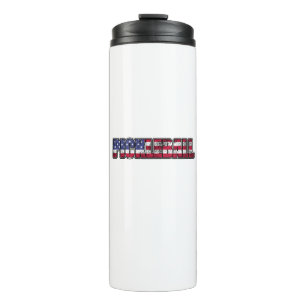 Pickleball American Flag Thermal Tumbler