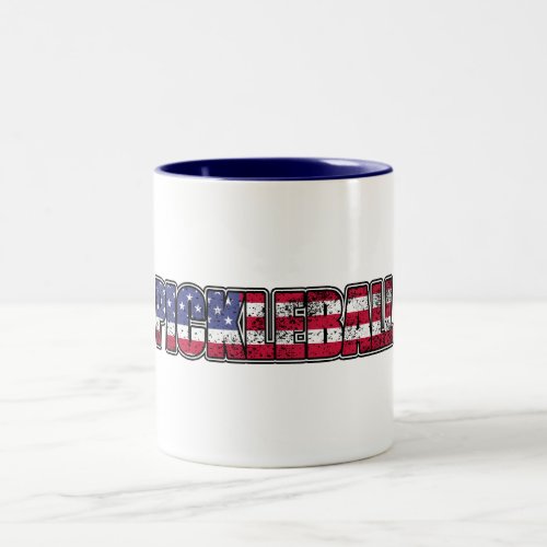Pickleball American Flag Two_Tone Coffee Mug