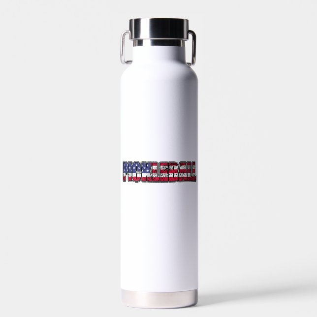 Pickleball American Flag Water Bottle (Front)