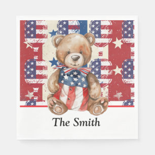 Pickleball American themed for 4th July Napkins