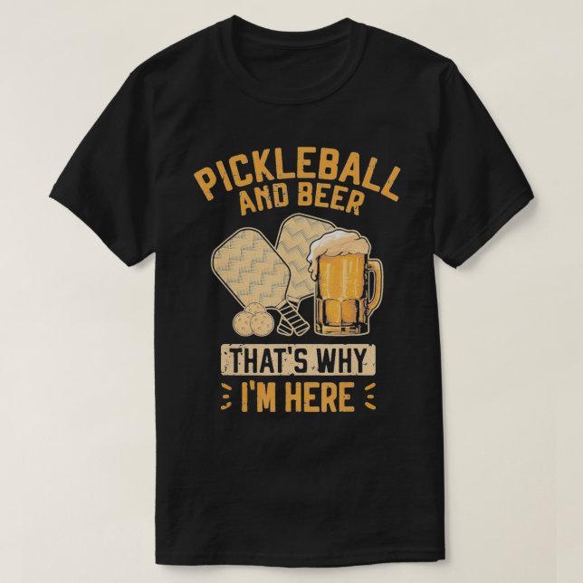 Pickleball and Beer Classic TShirt (Design Front)