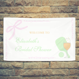 Pickleball and Prosecco Bridal Shower Banner