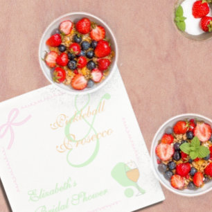 Pickleball and Prosecco Bridal Shower Napkins