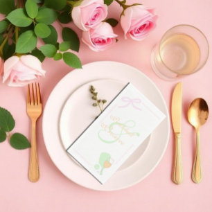 Pickleball and Prosecco Bridal Shower Paper Guest Towels