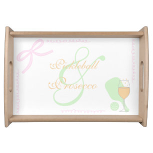 Pickleball and Prosecco Bridal Shower Serving Tray