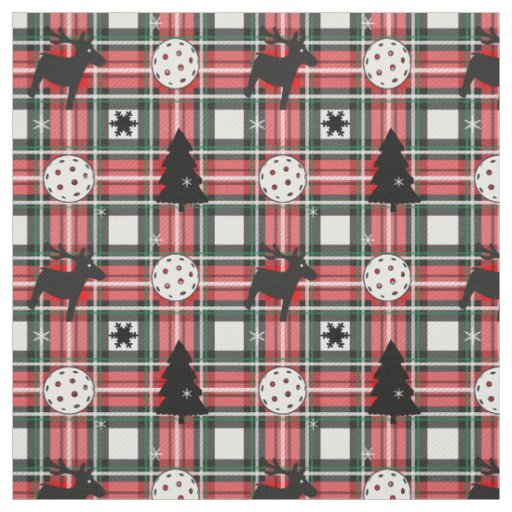 Pickleball🎄 and reindeer Merry Christmas Fabric