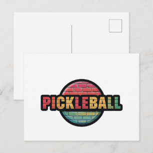 Pickleball annoucement card design black and white