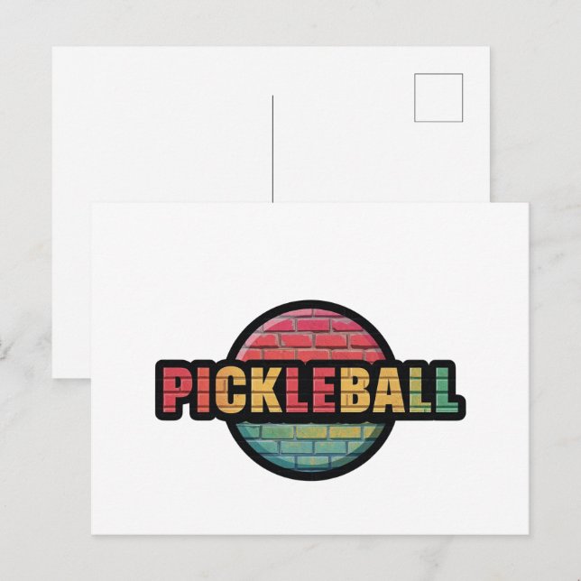 Pickleball annoucement card design black and white (Front/Back)