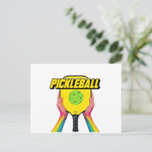 Pickleball annoucement card design black and white