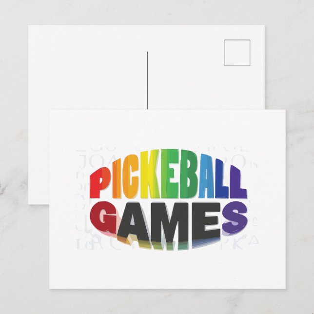 Pickleball annoucement card design black and white (Front/Back)