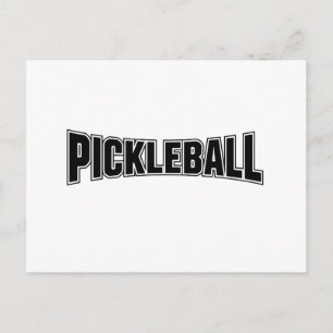 Pickleball annoucement card design black and white
