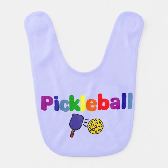 Pickleball Art Baby Bib