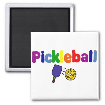 Pickleball Art Magnet by tickleyourfunnybone at Zazzle