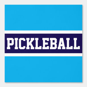 PICKLEBALL Athletic Navy Azure Blue White Stripes Wallpaper