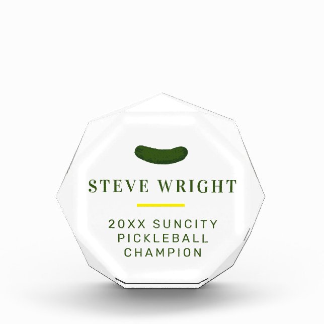 Pickleball Award for the Champion (Front)