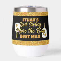 Pickleball Bachelor Party Black Gold Personalized